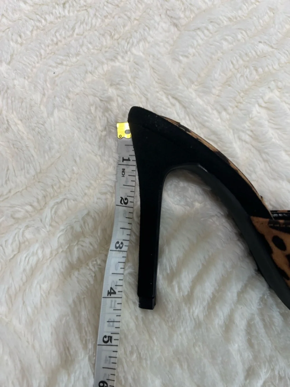 Cape Robbin Tristen Leopard Print Mule Heels Size 6 Square Toe Stiletto